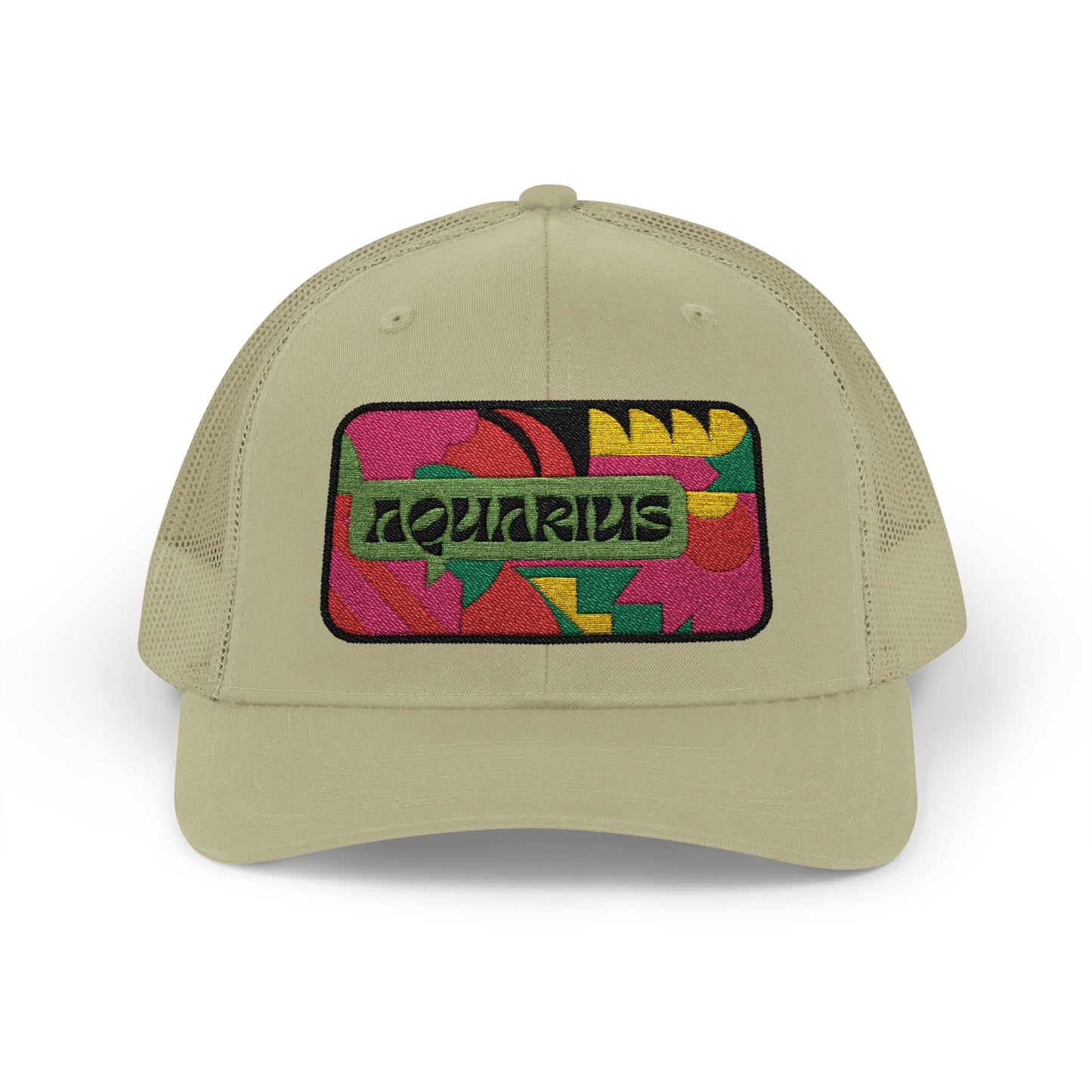 Aquarius Trucker Hat - Retro Astrology Snapback Cap - Embroidered Horoscope Hat