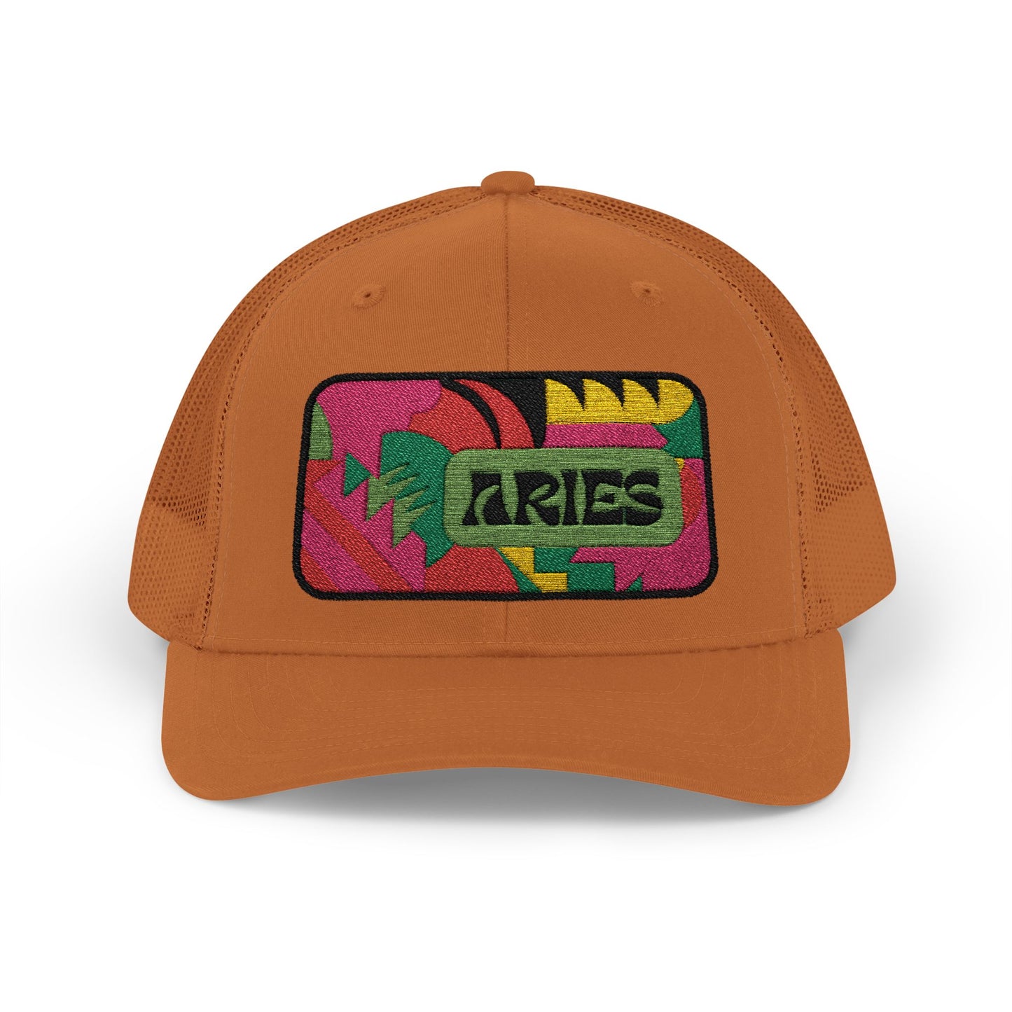 Aries Trucker Hat - Retro Astrology Snapback Cap - Embroidered Horoscope Hat