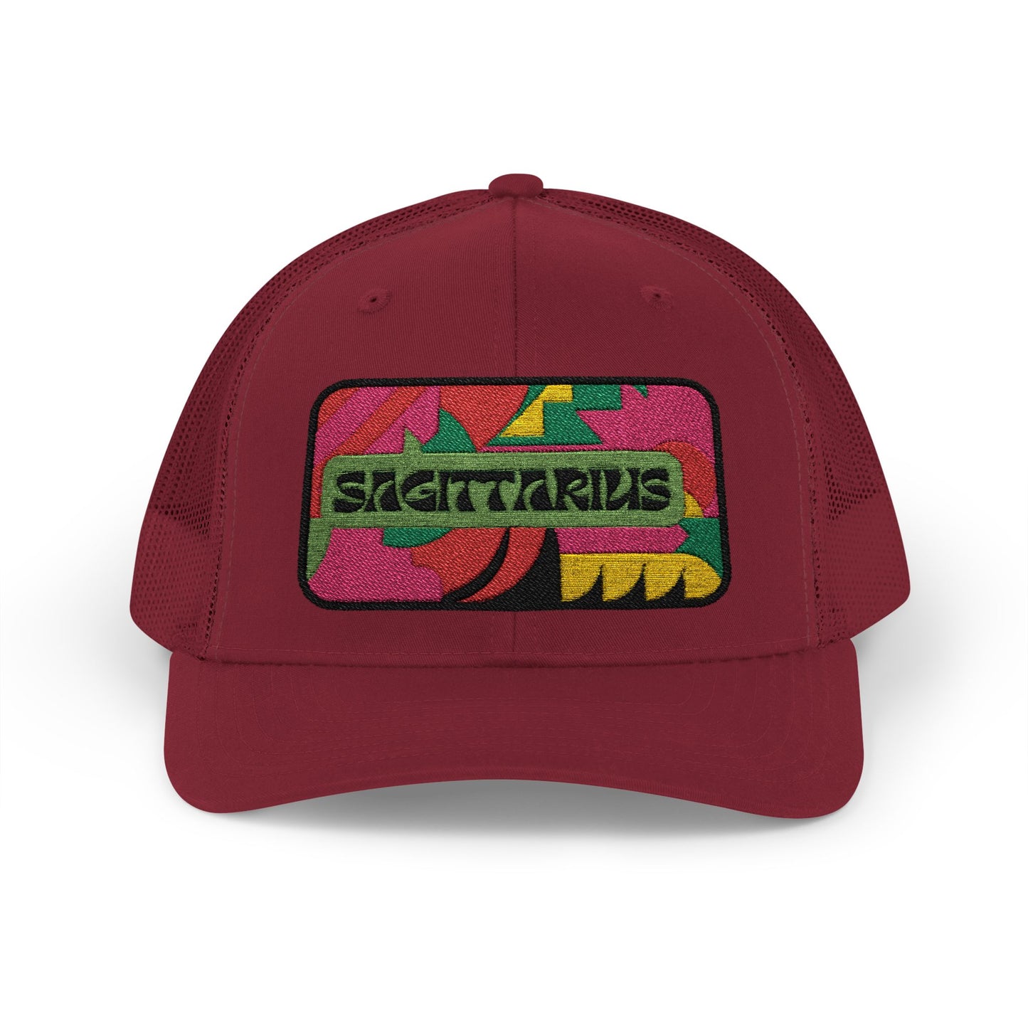 Sagittarius Trucker Hat - Retro Astrology Snapback Cap - Embroidered Horoscope Hat