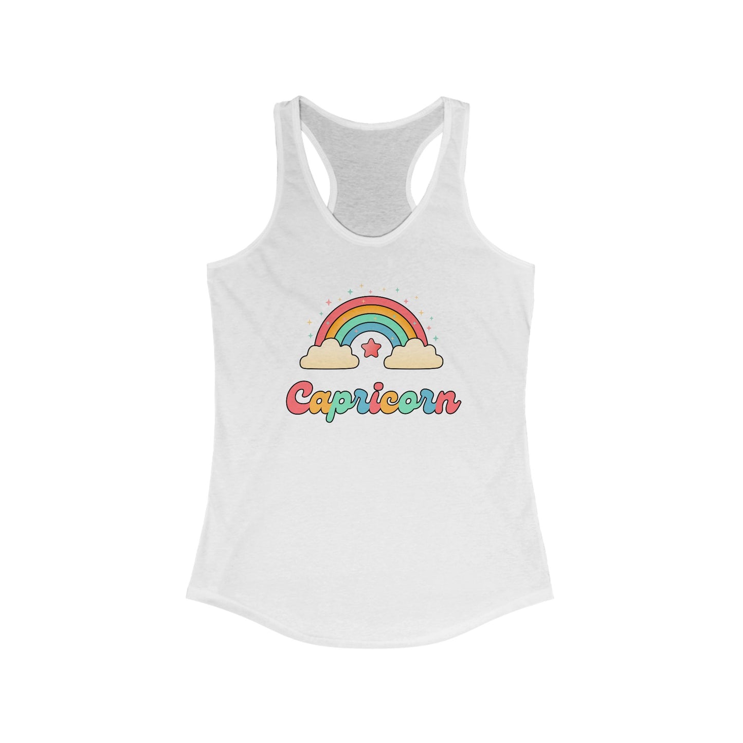 Capricorn Cosmic Cutie Rainbow Tank – Retro Astrology Shirt