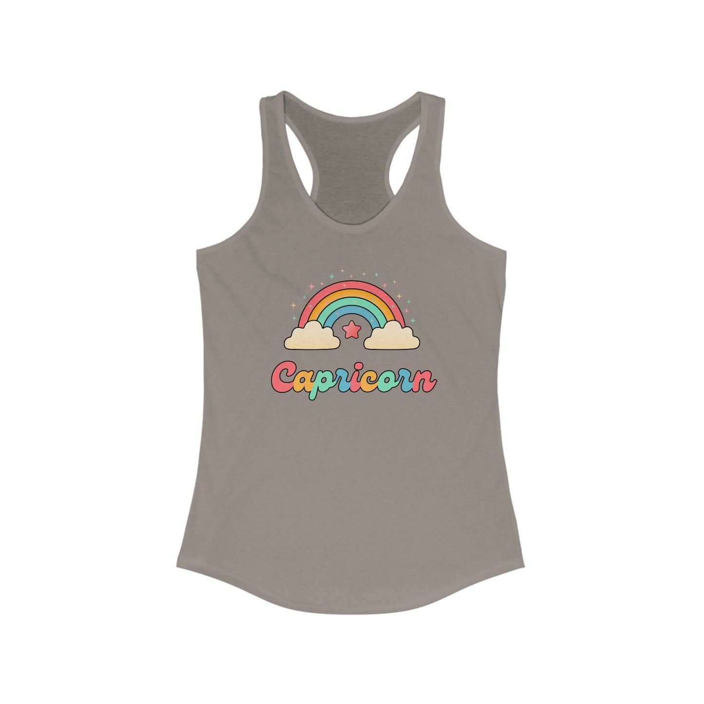 Capricorn Cosmic Cutie Rainbow Tank – Retro Astrology Shirt