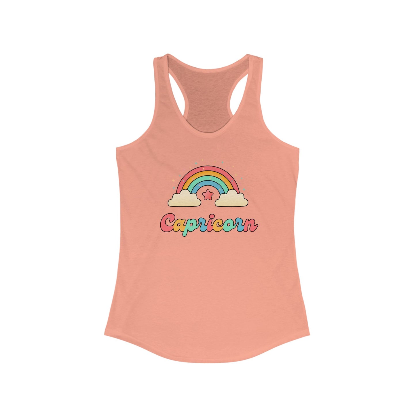 Capricorn Cosmic Cutie Rainbow Tank – Retro Astrology Shirt