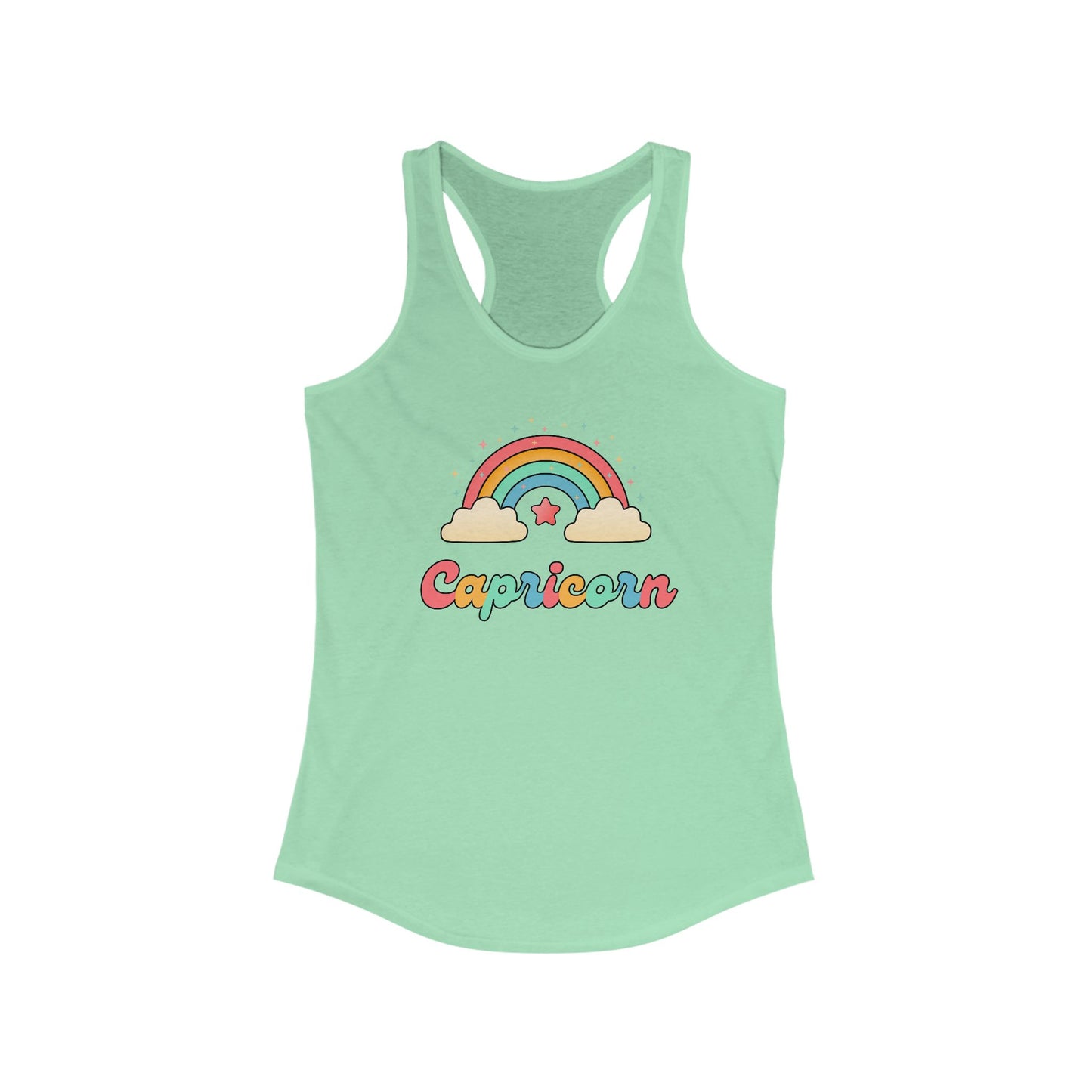 Capricorn Cosmic Cutie Rainbow Tank – Retro Astrology Shirt