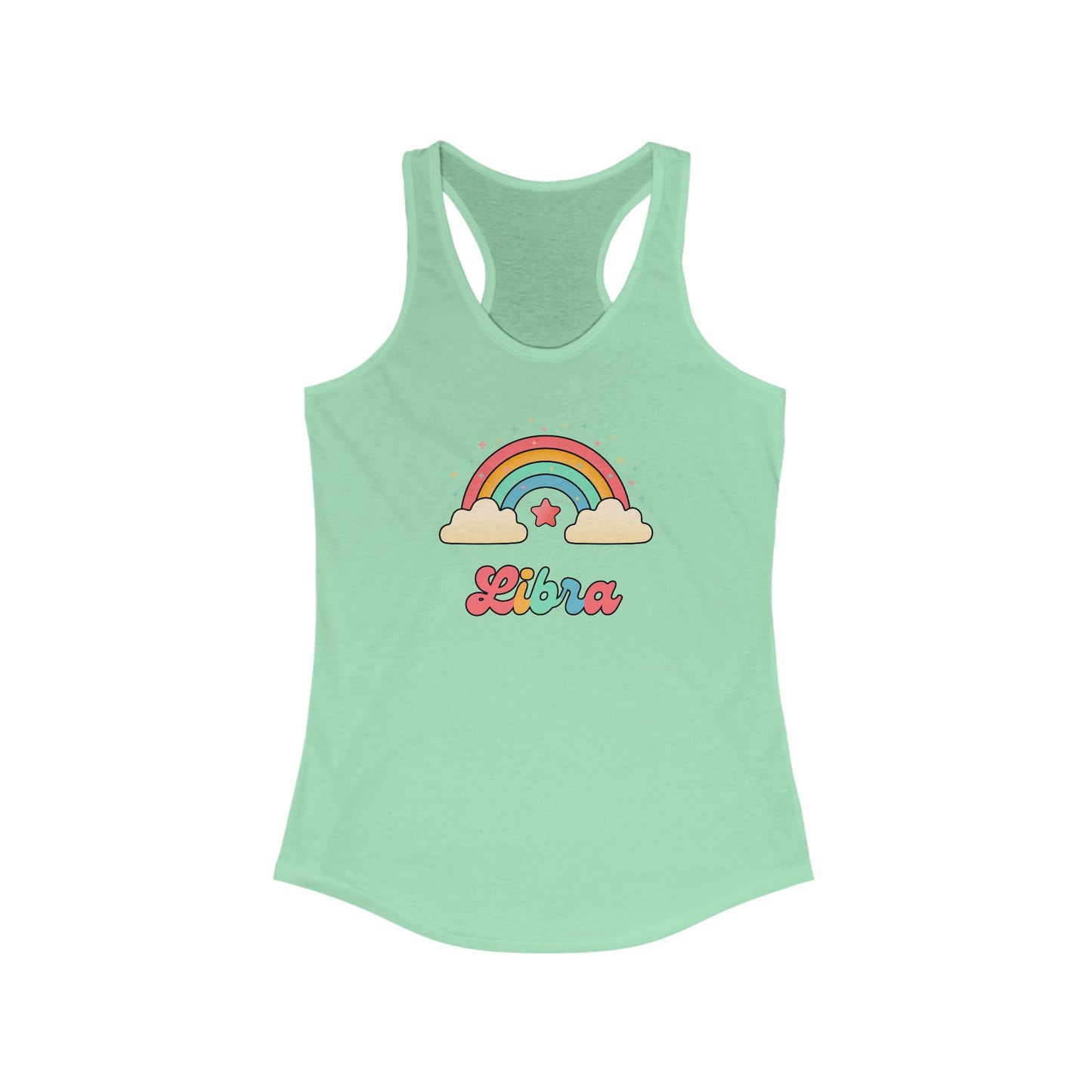 Libra Cosmic Cutie Rainbow Tank – Retro Astrology Shirt