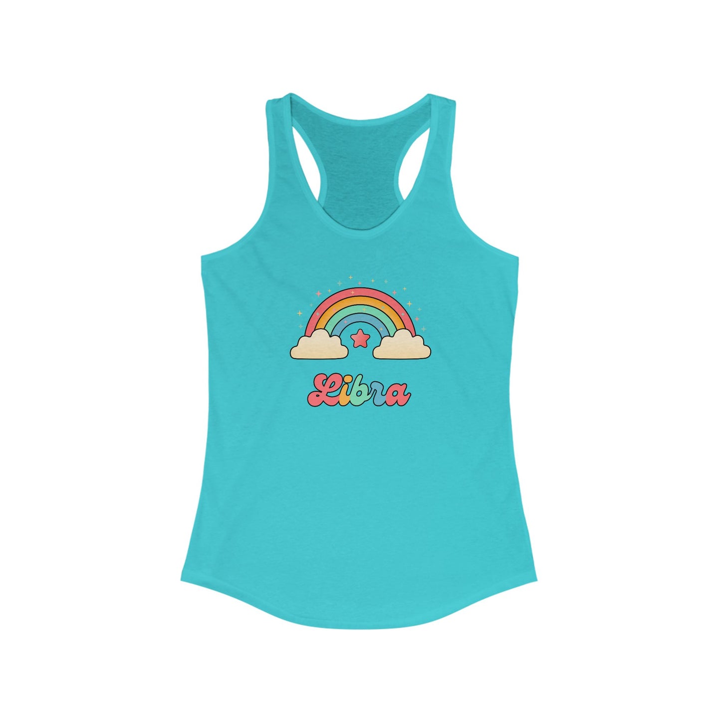 Libra Cosmic Cutie Rainbow Tank – Retro Astrology Shirt