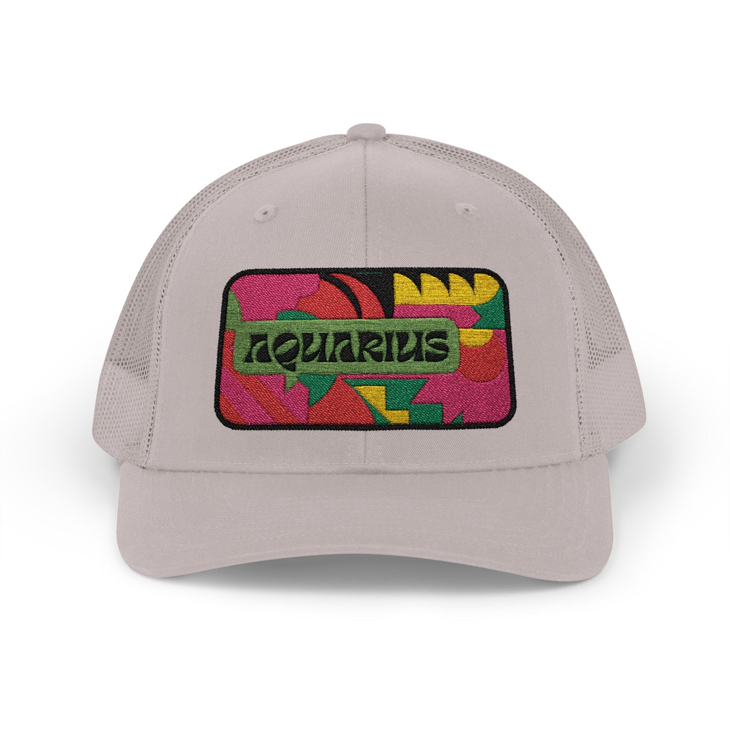 Aquarius Trucker Hat - Retro Astrology Snapback Cap - Embroidered Horoscope Hat