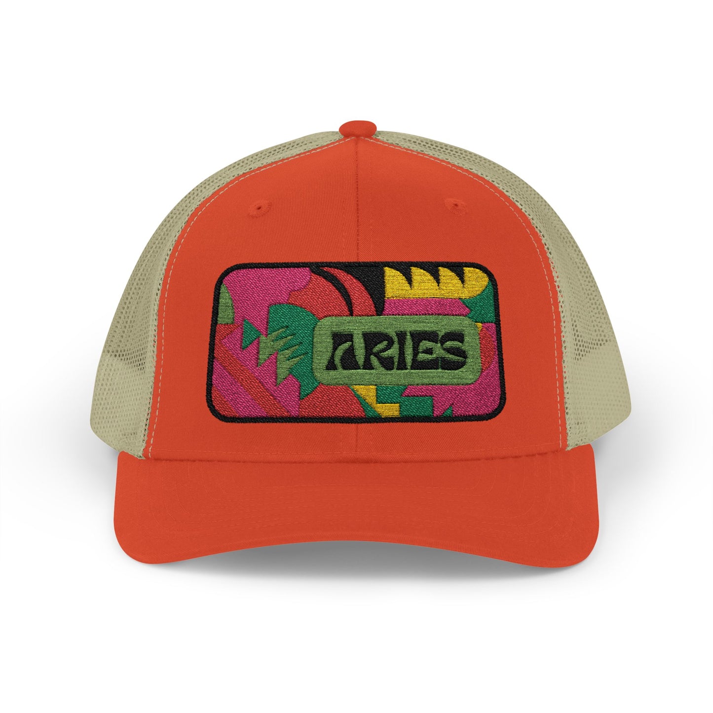 Aries Trucker Hat - Retro Astrology Snapback Cap - Embroidered Horoscope Hat