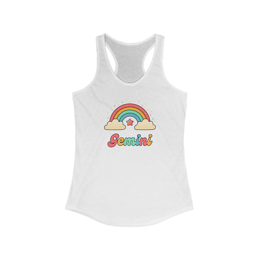 Gemini Cosmic Cutie Rainbow Tank – Retro Astrology Shirt