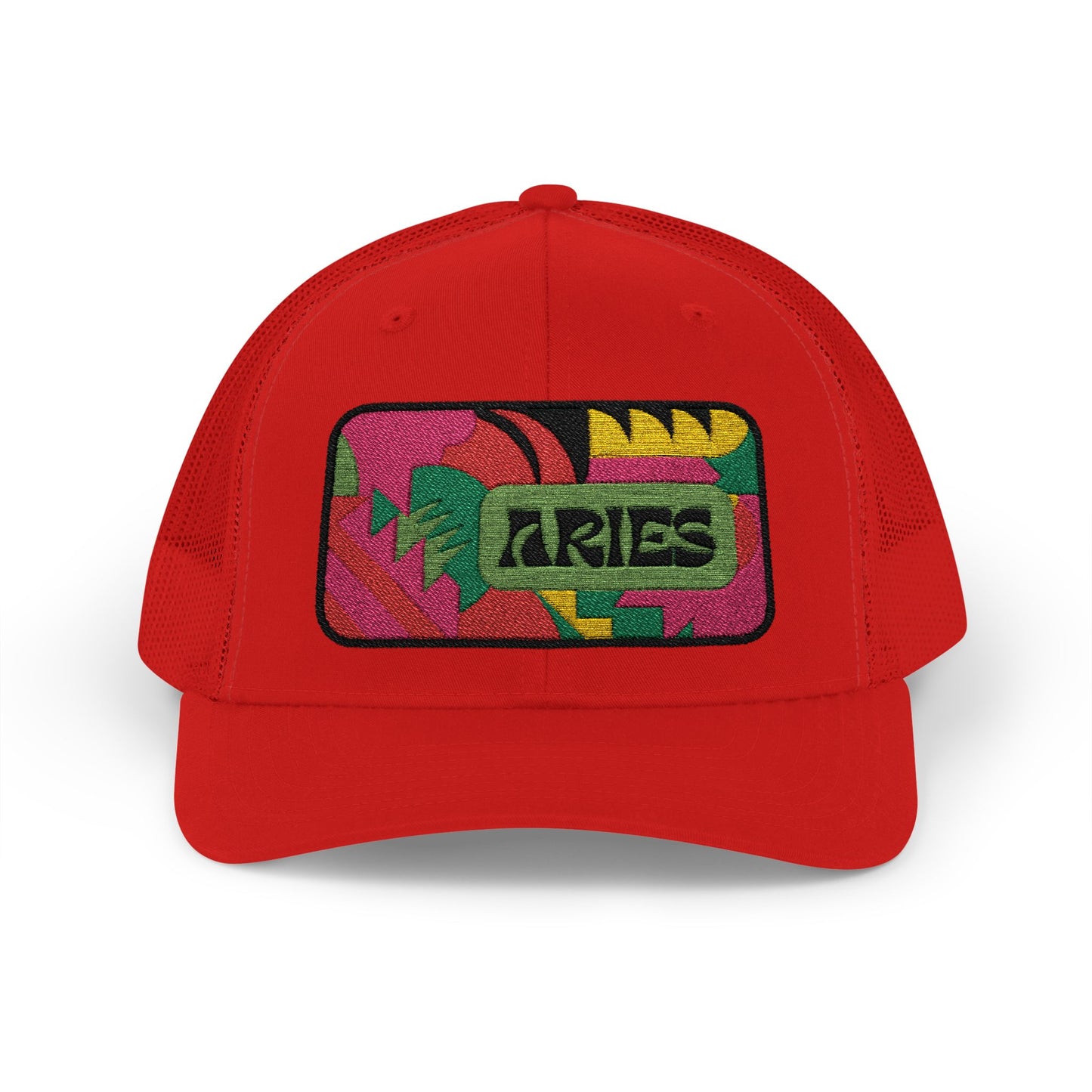 Aries Trucker Hat - Retro Astrology Snapback Cap - Embroidered Horoscope Hat