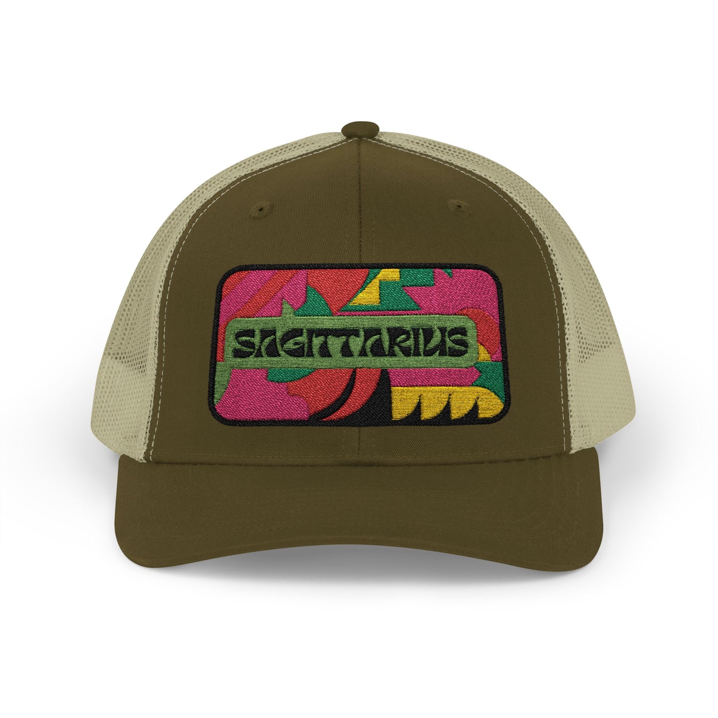 Sagittarius Trucker Hat - Retro Astrology Snapback Cap - Embroidered Horoscope Hat