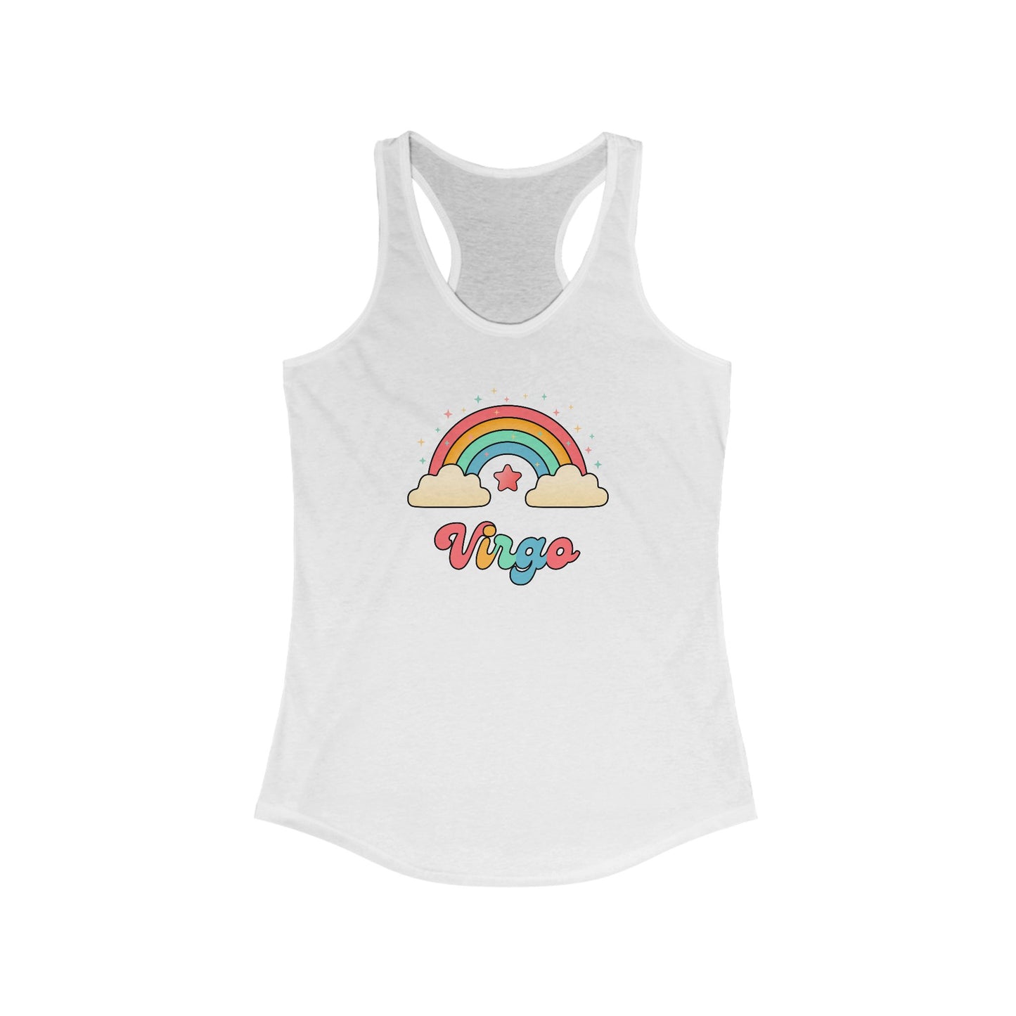 Virgo Cosmic Cutie Rainbow Tank – Retro Astrology Shirt