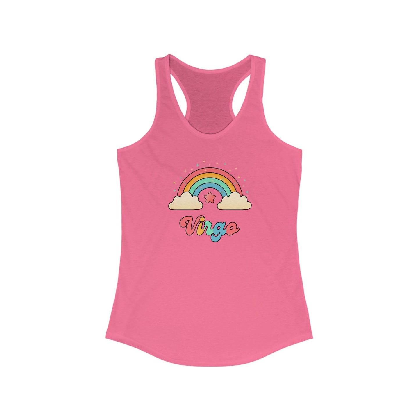 Virgo Cosmic Cutie Rainbow Tank – Retro Astrology Shirt