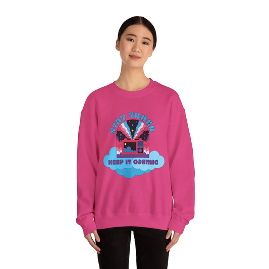 Stay Tuned Cosmic Retro Sweatshirt - Dreamglow Celestial Crewneck