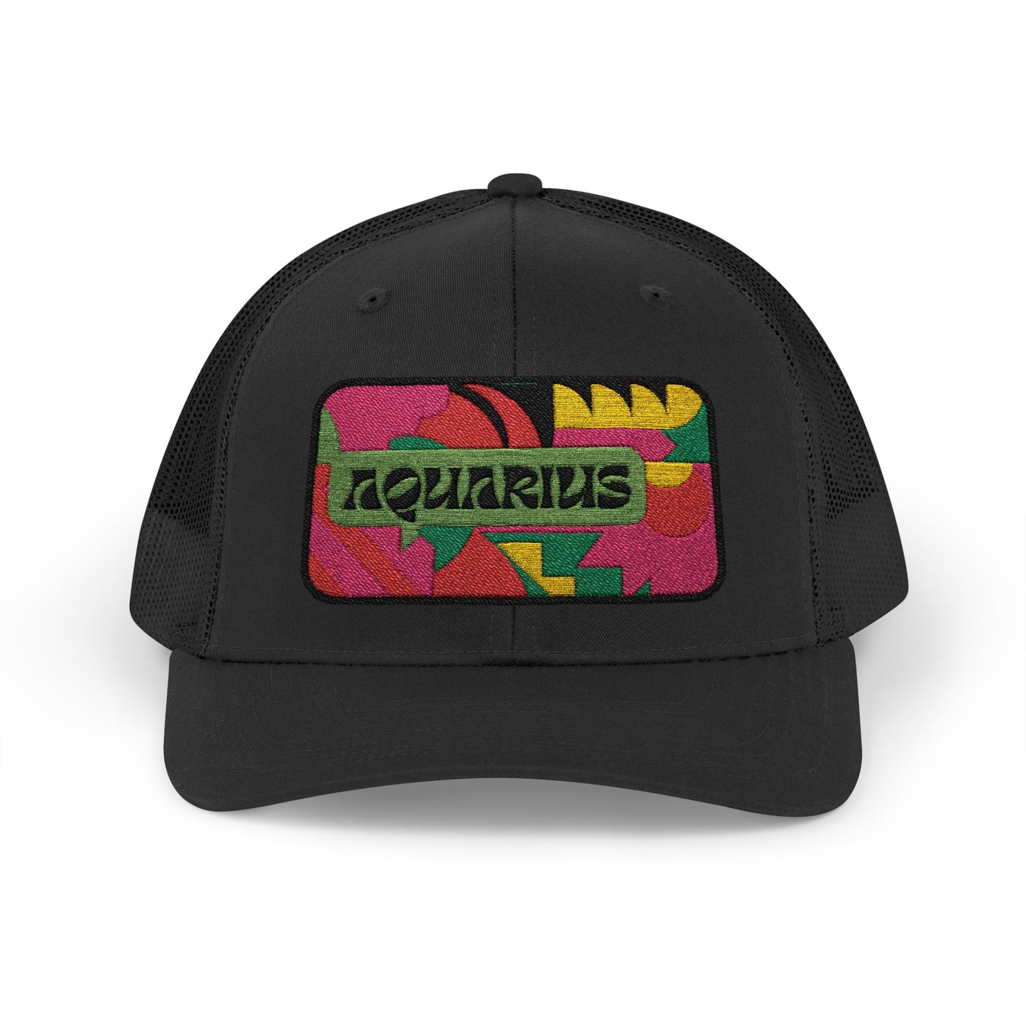 Aquarius Trucker Hat - Retro Astrology Snapback Cap - Embroidered Horoscope Hat