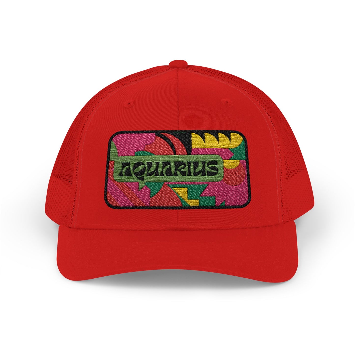 Aquarius Trucker Hat - Retro Astrology Snapback Cap - Embroidered Horoscope Hat