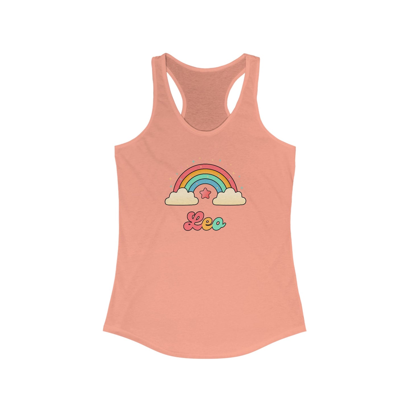 Leo Cosmic Cutie Rainbow Tank – Retro Astrology Shirt